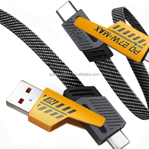 2 ถึง 2 สาย 4 ใน 1 พอร์ต PD ชาร์จเร็ว USB C ถึง USB C สําหรับ iPhone 15 14 13 iPad - Product Image 1