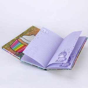Commercio all'ingrosso cartone animato gatto riciclato note Kawaii carta media scuola A5 B5 Notebook cancelleria con serratura - Product Image 3