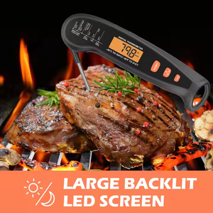Termómetro digital para barbacoa y carne, resistente al agua, lectura instantánea, controlador de temperatura ABS, batería - Product Image 4