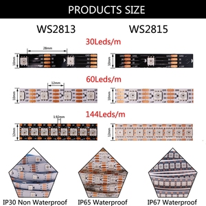 DC12V WS2815 indirizzabile singolarmente RGBIC doppio segnale 30 60 144 pixel 12V WS2815 luci a LED - Product Image 3