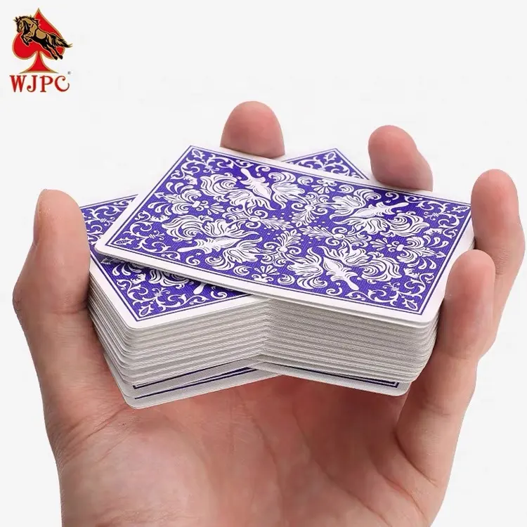 Wjpc-cartas de jogo de poker tamanho personalizadas, ouro e prata, deck de cartas mágicas de plástico