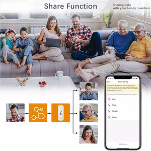 Smart Automation 2,4G WiFi Monitor de temperatura y humedad Compact Tuya App Alexa Control remoto Sensores de temperatura y humedad - Product Image 6