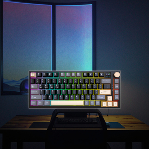 Teclado mecánico para juegos multimodo RGB, diseño de 81 Teclas tipo C con cable para conectividad Bluetooth 2,4G - Product Image 1