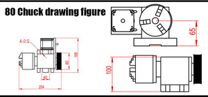 <strong>Cnc</strong> Rotary Table100mm <strong>Cnc</strong> <strong>Router</strong> Machinery <strong>Rotation</strong> 80 a <strong>Axis</strong> Dividing Head for Milling Machine DC Power Provided High-accuracy - Product Image 5