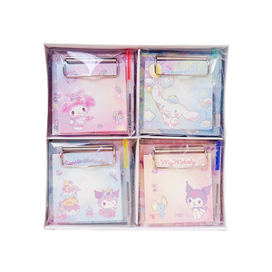卡通方形记事本学生活页办公室记事本，带彩页，用于留言和笔记 - Product Image 1