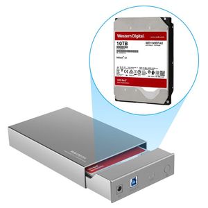 PC用RSHTECHハードドライブディスクケース電源付きモバイルディスクハードドライブエンクロージャーHDDエンクロージャー3.5インチUSB3.0 SATAIII - Product Image 4