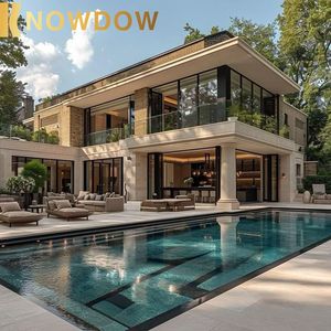 KNOWDOW 3D渲染视频演示现代平面设计解决方案豪华浴室梳妆台电视