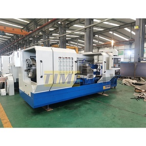 Torno de roscado de tubos CNC de alta calidad, torno de campo de aceite de doble husillo para torneado de tuberías, máquina de torno de Control FANUC para Metal - Product Image 1