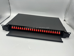 Custom ftth fiber box odf rack mount fully loaded 24f <strong>fc</strong>/upc drawer type patch panel <strong>enclosure</strong>