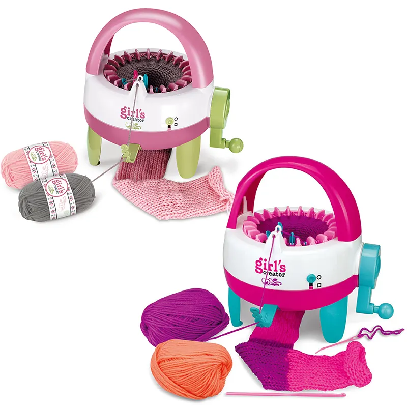 Machines à tricoter manuelles circulaires en laine jouet main bricolage chapeau chaussette pull machine à tricoter pour fille cadeau de vacances