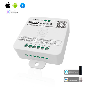 6A BLE RGB CCT светодиодный контроллер с радиочастотным пультом дистанционного управления музыкой-красочная световая лента диммер 3 года гарантии - Product Image 3