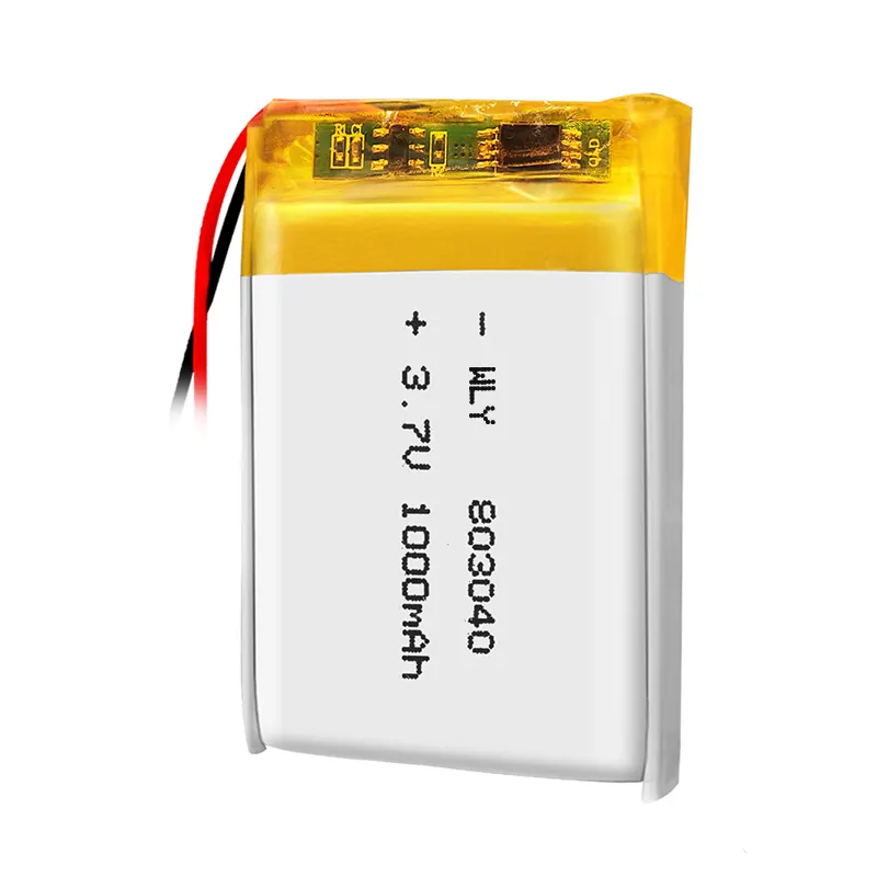 Baterai Li-ion Isi Ulang 3.7V, Baterai Lipo Li-polymer 900Mah 803040 untuk Speaker