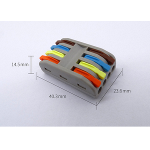 <strong>Terminal</strong> <strong>Blocks</strong> Connectors AP-2-4 4 in 4 Out Quick <strong>Connect</strong> <strong>Terminal</strong> <strong>Block</strong> 250V 32A Color-Coded Handles for Home Automation &amp; Control Cabinet Wiring - Product Image 2