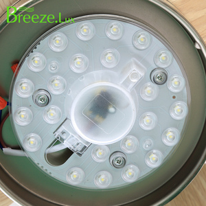 Breezelux 2019 Modern basit 4 yaprak LED ışıklı tavan fanı 42 inç bıçak gökyüzü gri geleneksel tasarım banyo için uzaktan kumanda - Product Image 5