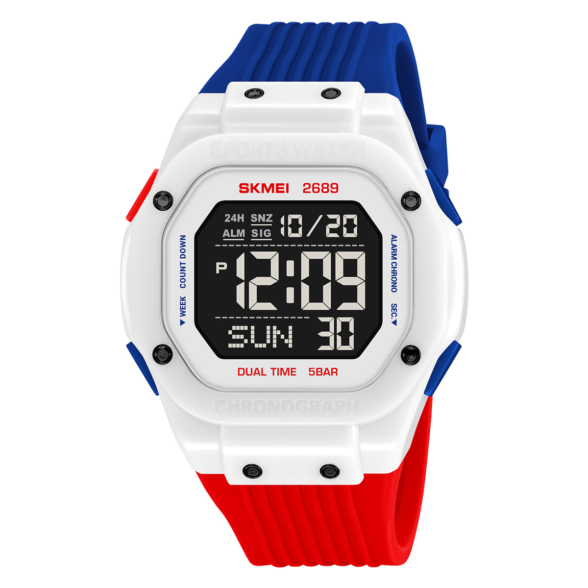 white/blue/red