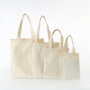 Bolsas de lona lisas en blanco promocionales Bolsas de algodón de compras reutilizables con logotipo impreso personalizado - Product Image 5