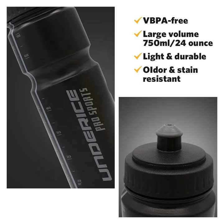 Outdoor Sports Water Bottles Ice Hockey Plastic Water Bottle Bpa Free Sports Plastic Water Bottle With Custom Logo