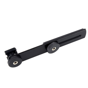 Soporte horizontal para cámara Mini Flash Mount Bar Rail con tornillo de 1/4 "para cámara DSLR Luz LED Flash Light Micrófono - Product Image 5