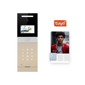 Botón físico 720 HD IP Intercom Multi Apartment Video Intercom System Reconocimiento facial Tuya App Control remoto y monitor - Product Image 5