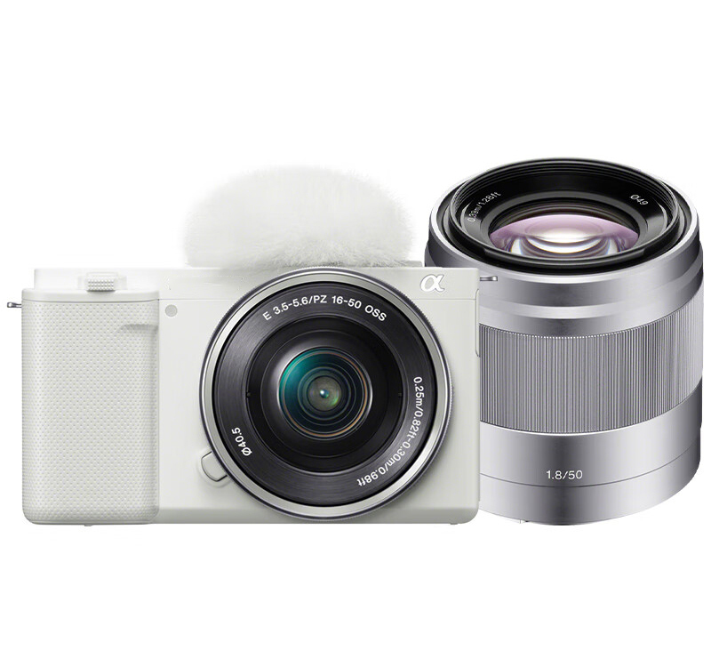 White 16-50 standard lens set+50F18 lens