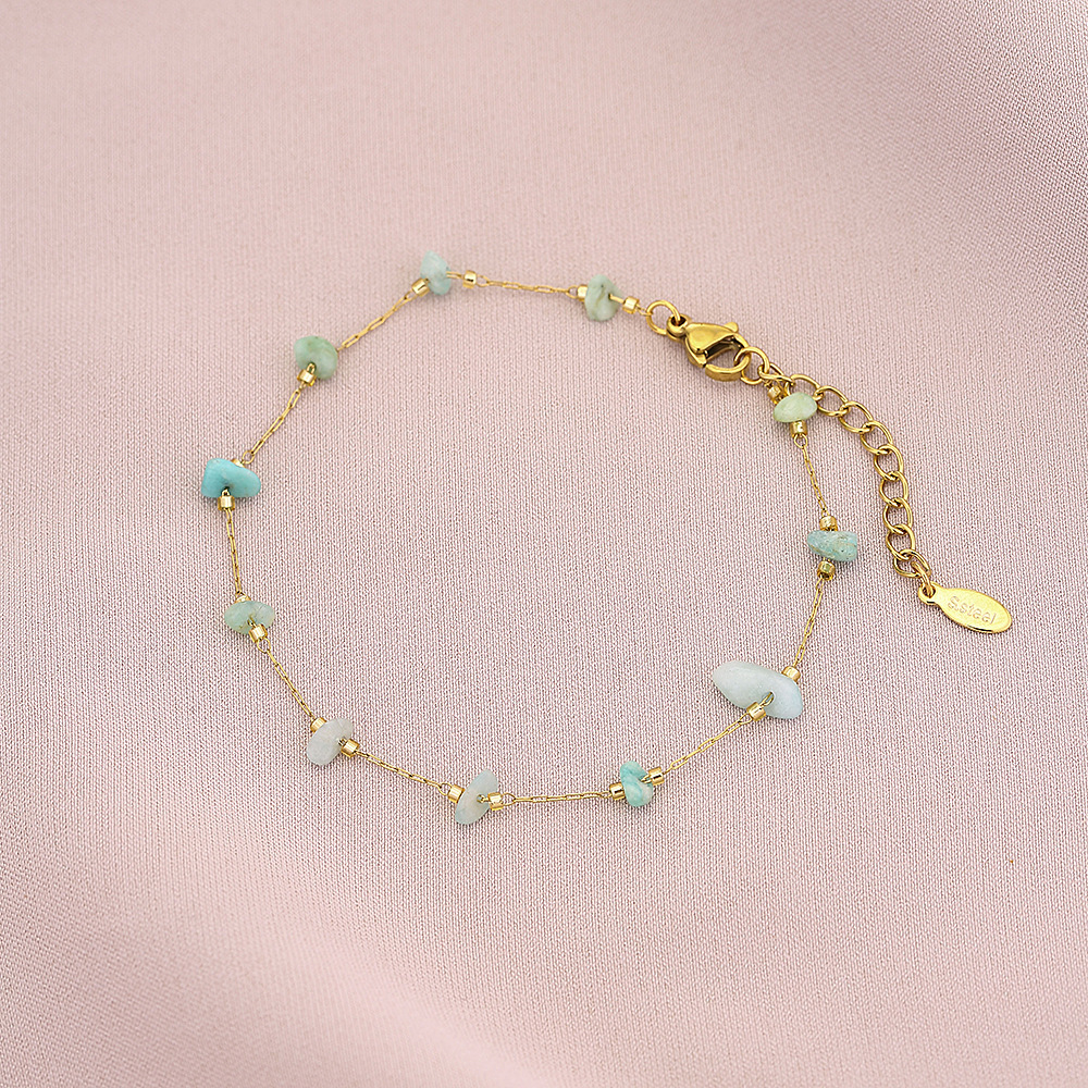 4.Gold Chain-Amazonite