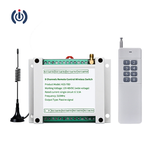 High Power 48V Switch <strong>Relay</strong> 8 Way Switch with Remote <strong>Control</strong> 433MHz RF Switch - Product Image 1