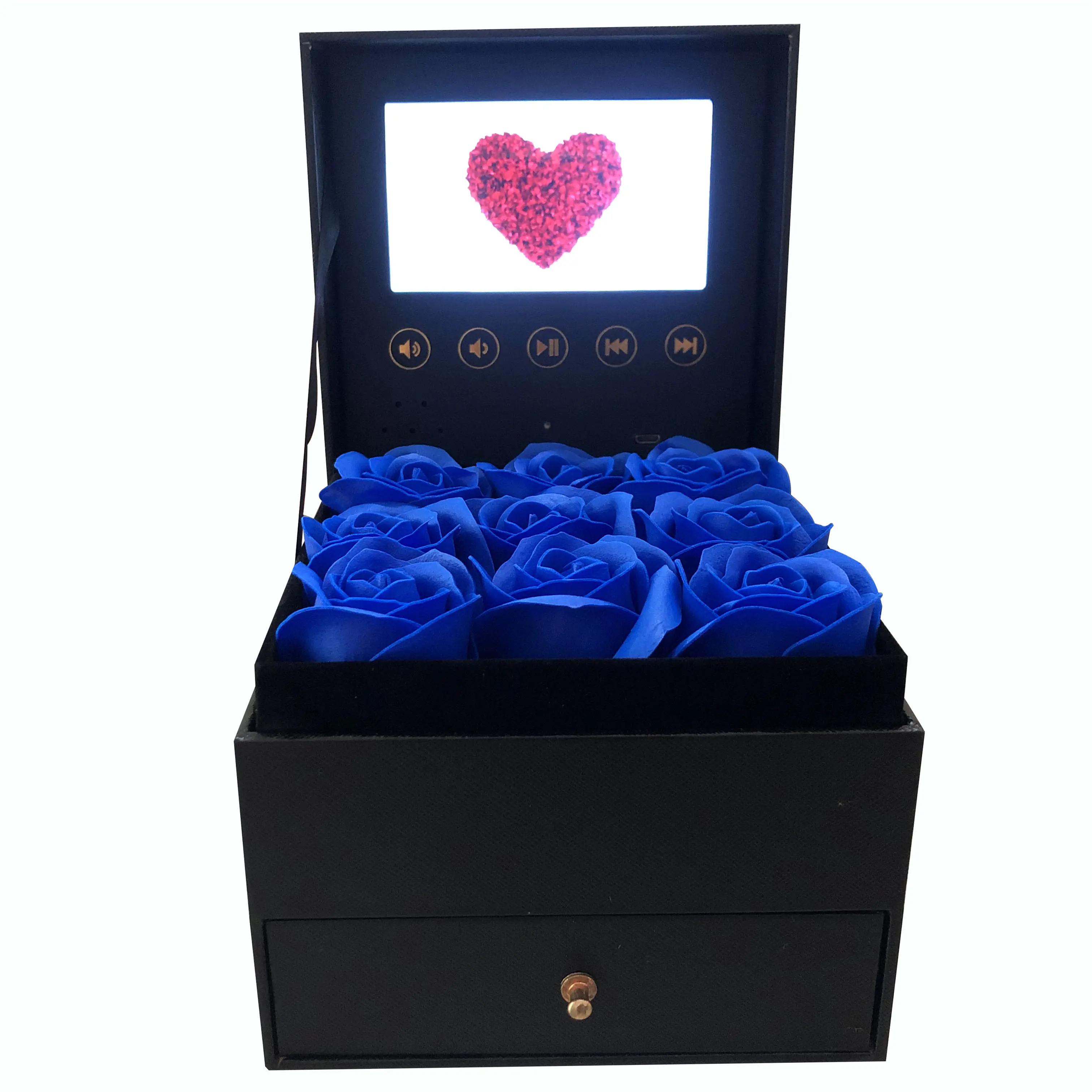 Carica il tuo Video schermo Lcd fior Box matrimonio invito di auguri di lusso