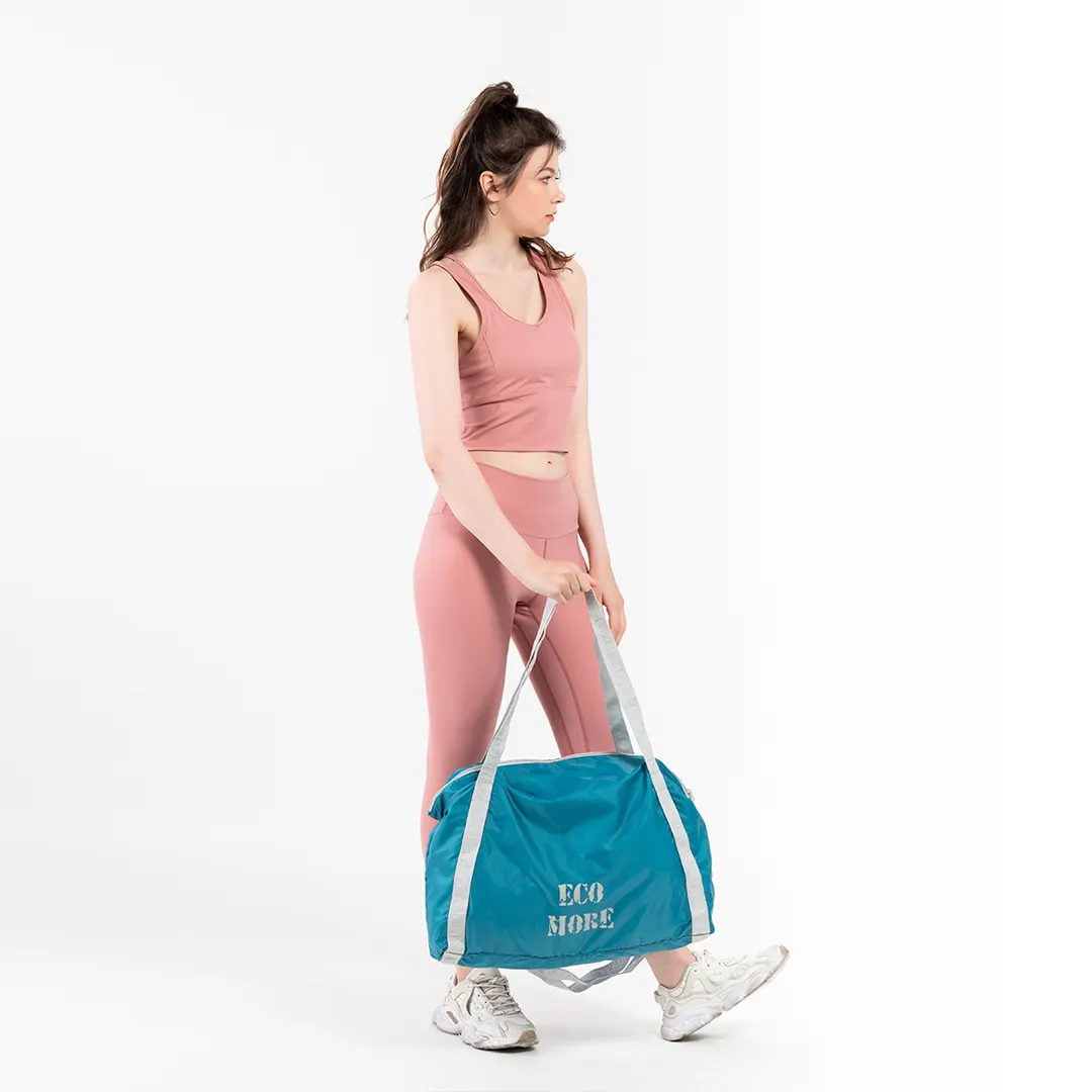 Sac de rangement en polyester recyclé écologique, fourre-tout de voyage, sac de sport pliable durable, sacs RPET en tissu