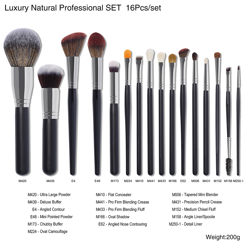 16 black brush