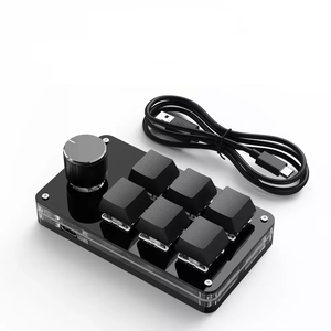 Miniteclado mecánico Macro para juegos, 6 teclas, retroiluminado RGB, OSU, con perilla, profesional, HID, programable - Product Image 1