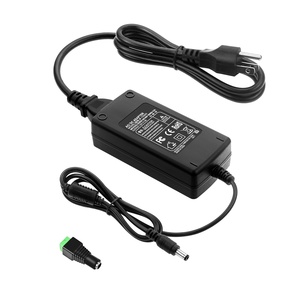 DC 12v电源适配器，带5.5x 2.5毫米DC输出插孔12V5A电源适配器，用于发光二极管条形灯模块灯摄像机DC电机 - Product Image 1