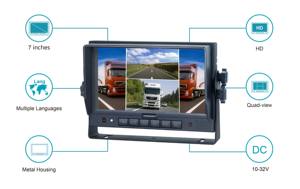 STONKAM Car Camera Security 4 Cameras for Trucks <strong>Multiple</strong> Display View Vehicle <strong>Monitoring</strong> Waterproof - Product Image 2