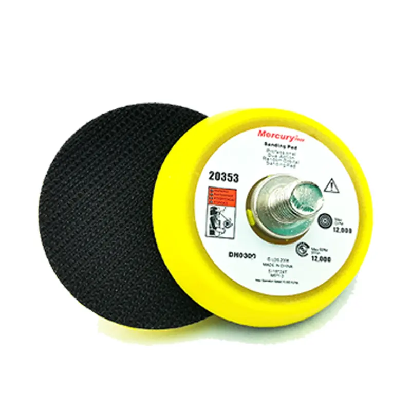 Almofada de polimento com gancho peludo e superfície de couro adequada para equipamento pneumático de moagem
