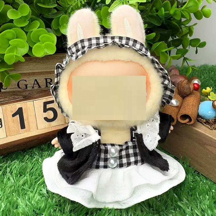 Black plaid dress(excluding dolls and shoes)