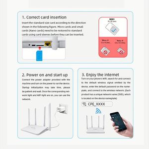 โมเด็มเราเตอร์4G WiFi 4G เราเตอร์300Mbps เมกะไบต์4G 5G LTE เราเตอร์ไวไฟพร้อมช่องใส่ซิมการ์ดเราเตอร์4G จากโรงงานที่ขายดีที่สุด - Product Image 4