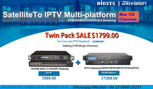 Convertidor de protocolo IP DCM750 UDP a HTTP RTSP RTMP HLS SRT transcodificador IPTV Gateway