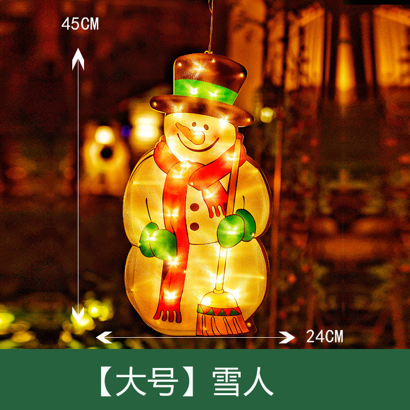 Bonhomme de neige lumineux grand format - lumière chaleureuse