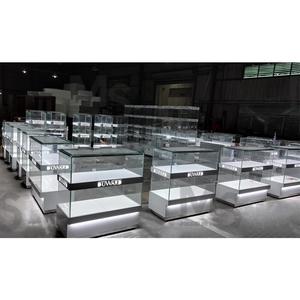 豪华发光二极管木制手表展示柜和现代金属香水展示架，适合商店珠宝商场使用 - Product Image 2