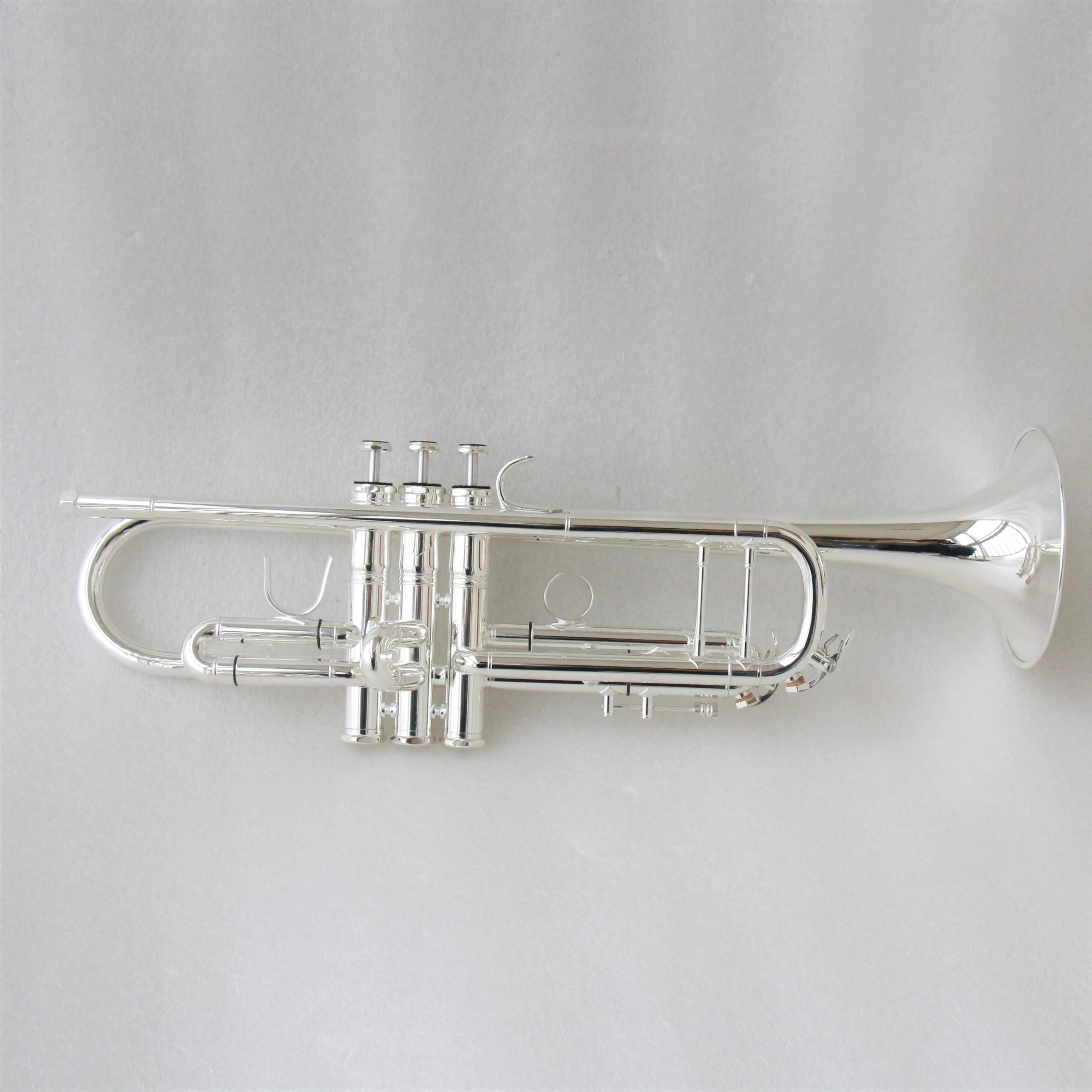 Trompeta copia profesional trompeta famosa marca estilo alta calidad económica trompeta plateada