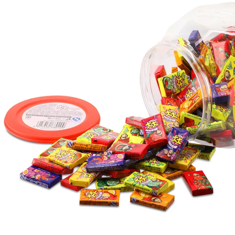 Vente en gros de bonbons, assortiment de goût de gomme à bulles 150 bâtonnets de bonbons pour enfants 675g