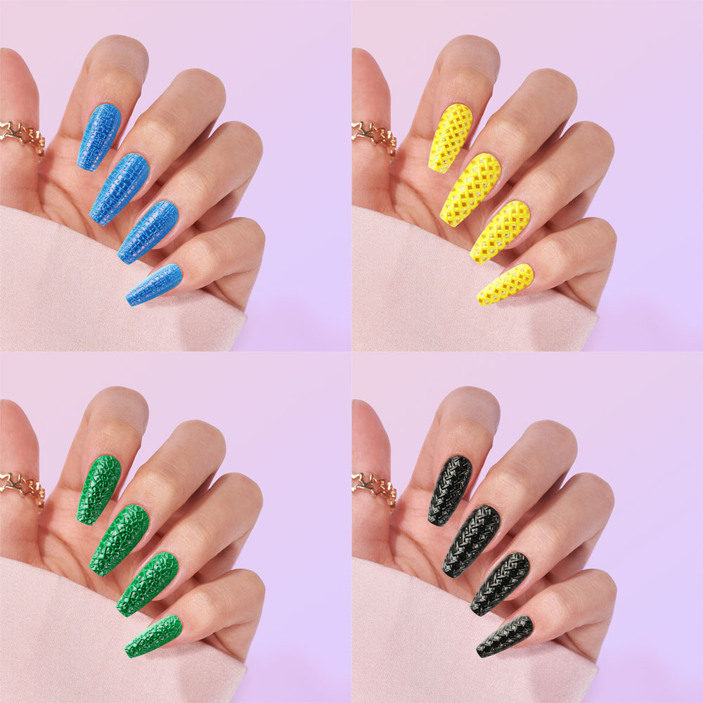Presse de conception 3D sur des ongles