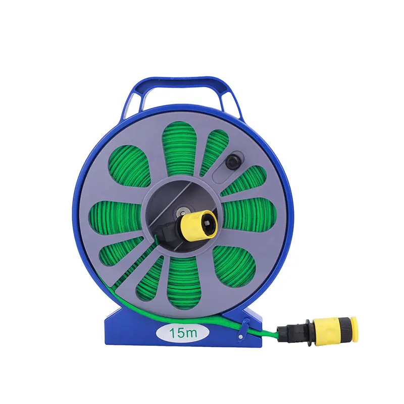 Bobine de tuyau d'arrosage rétractable LSP95, bobine de tuyau Portable, buse de pulvérisation, connecteur Standard, bobine de tuyau d'arrosage de jardin, de cours et de pelouse