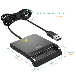 USB IC IDスマートカードリーダーISO7816クレジットスマートカードリーダーライター (SDK付き) - Product Image 3