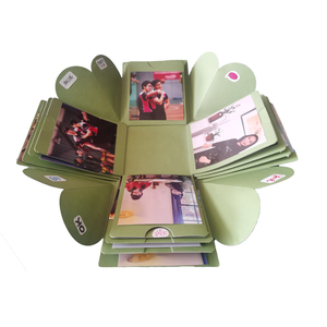 Doğum günü patlama fotoğraf albümü DIY patlayan kutusu kart fikirleri ile Kraft kağıt UV kaplama kabartma mat laminasyon Giaft kutusu - Product Image 2