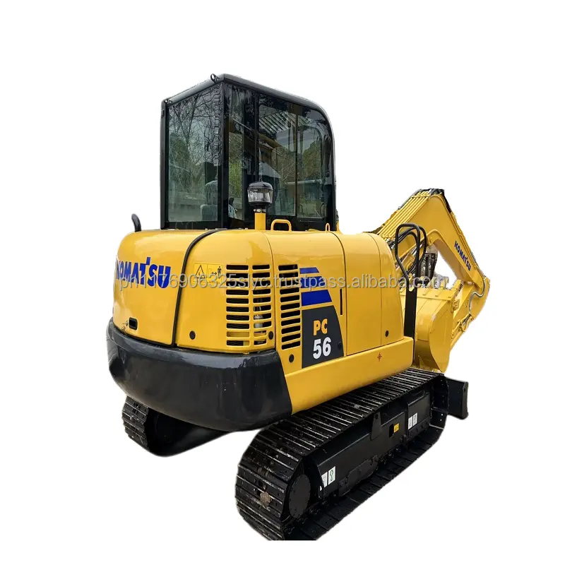 Mini escavadeira 5.6ton Komatsu PC56MR escavadeira usada para venda máquina escavadora de esteiras PC56 usada pronta para trabalhar