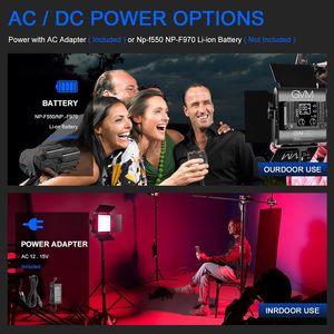 GVM 850D 3 parça RGB LED video işığı paneli profesyonel fotoğrafçılık aydınlatma kiti CRI 97 canlı App kontrolü ile ışıkları doldurun - Product Image 5