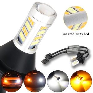 ללא שגיאות קנבוס כפול צבעים נורה לרכב DRL LED אור 42LED 1156 T20 LED 7440 BAU15S led Drl אור איתות - Product Image 1