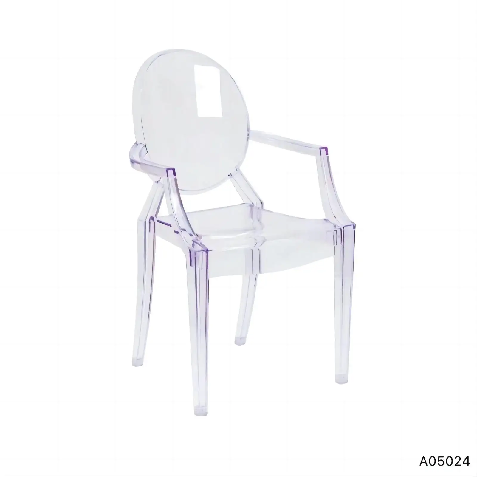 Cadeira de banquete de casamento sem braços moderna cadeira fantasma transparente acrílica feita de resina plástica por atacado