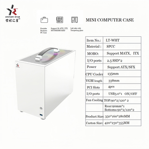 Elegante Micro ATX Mid Tower PC Case Compact Portable Mini ITX Gaming Computer Case con Glass Side Panel PC-fodral Stylish Store - Product Image 4