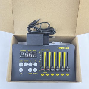 舞台照明用の7つのボタンと6つのプッシャーを備えたDMX512MINIコントローラー-RGBWLEDムービングヘッドライト用のMINI54DMX512コンソール - Product Image 6